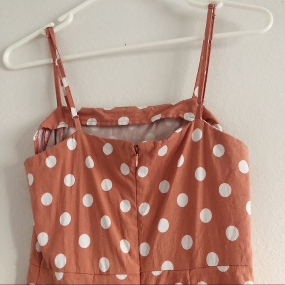 Forever 21 Polka Dot Bodycon Fitted Pink Dress S - Picture 4 of 5